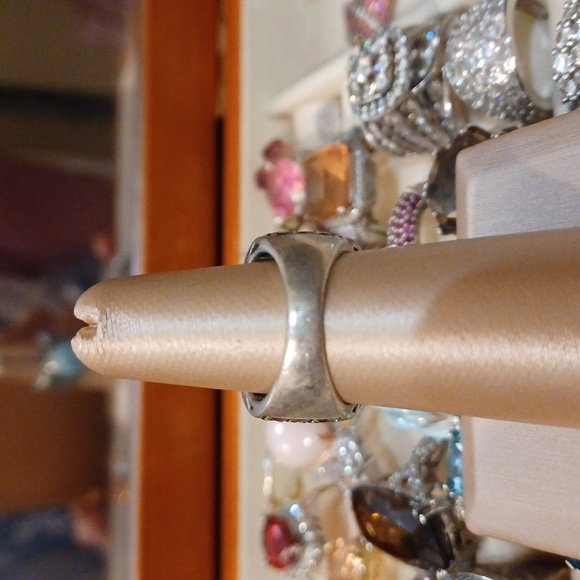 SALE! SALE! Genuine,  Domincan Republic, Larimar and   blue topaz ring! Sz. - Picture 4 of 7